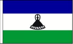 Lesotho Hand Waving Flags